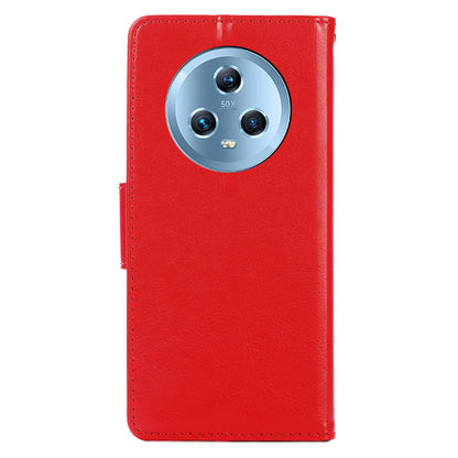 Protective Cover for Honor Magic5 , PU Leather Anti-Drop Phone Wallet Case with Stand