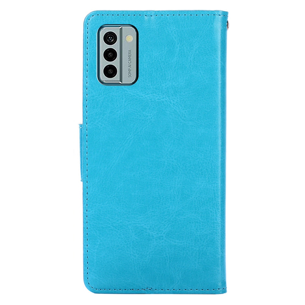 For Nokia G22 Leather Wallet Phone Case Folding Stand Anti-drop Cover