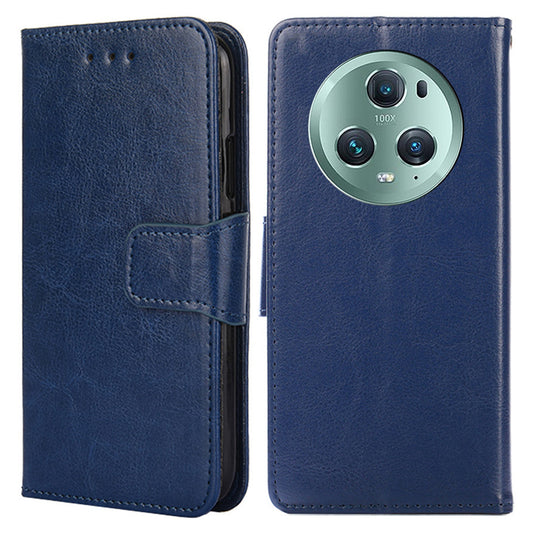 For Honor Magic5 Pro Leather Phone Case Drop-proof Wallet Stand Cover
