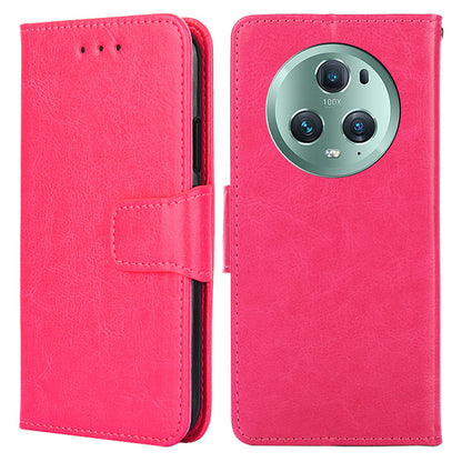 For Honor Magic5 Pro Leather Phone Case Drop-proof Wallet Stand Cover