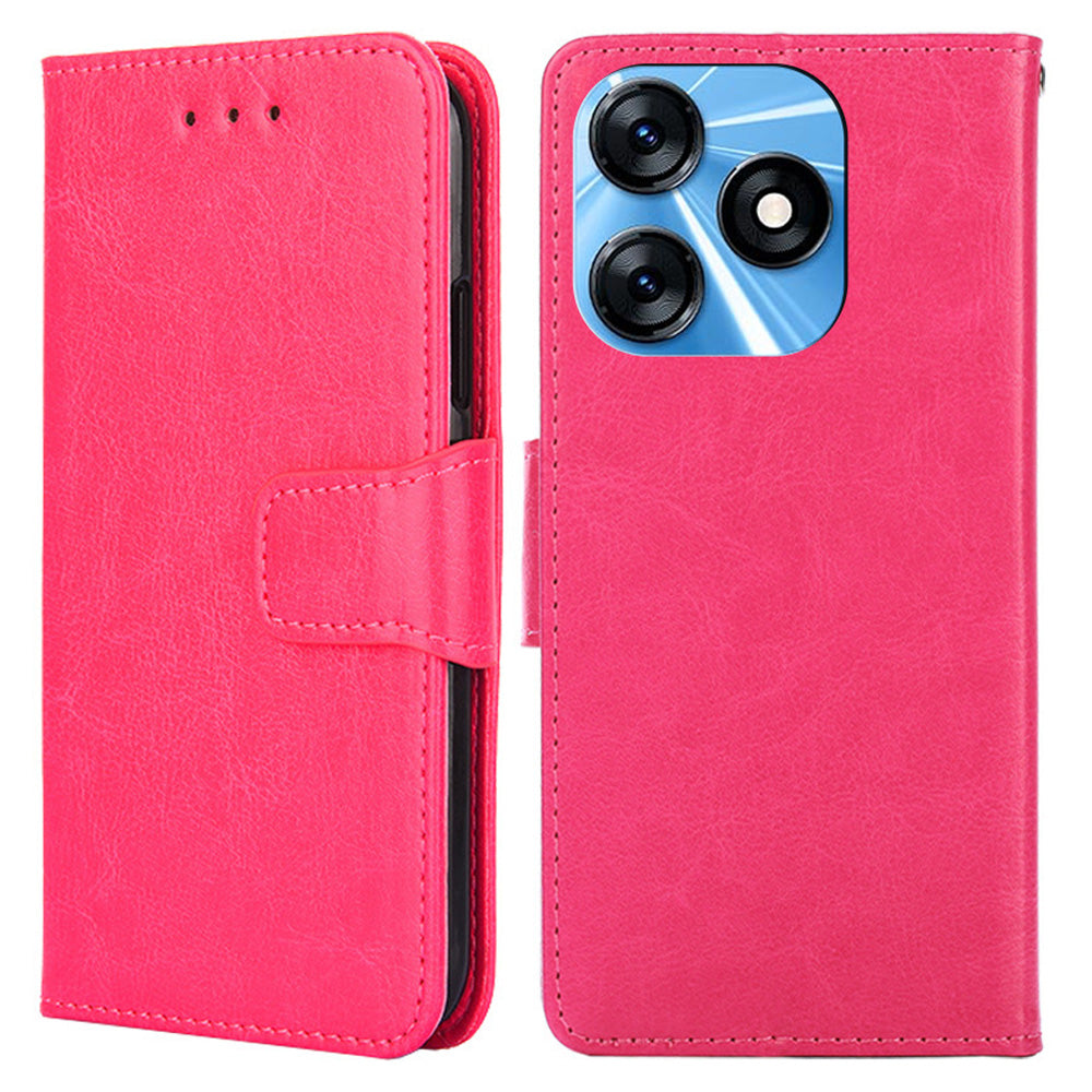 For Tecno Spark 10 4G PU Leather Wallet Phone Case Protective Cover with Stand