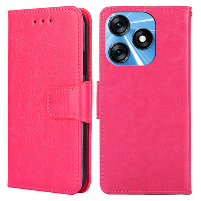For Tecno Spark 10 4G PU Leather Wallet Phone Case Protective Cover with Stand