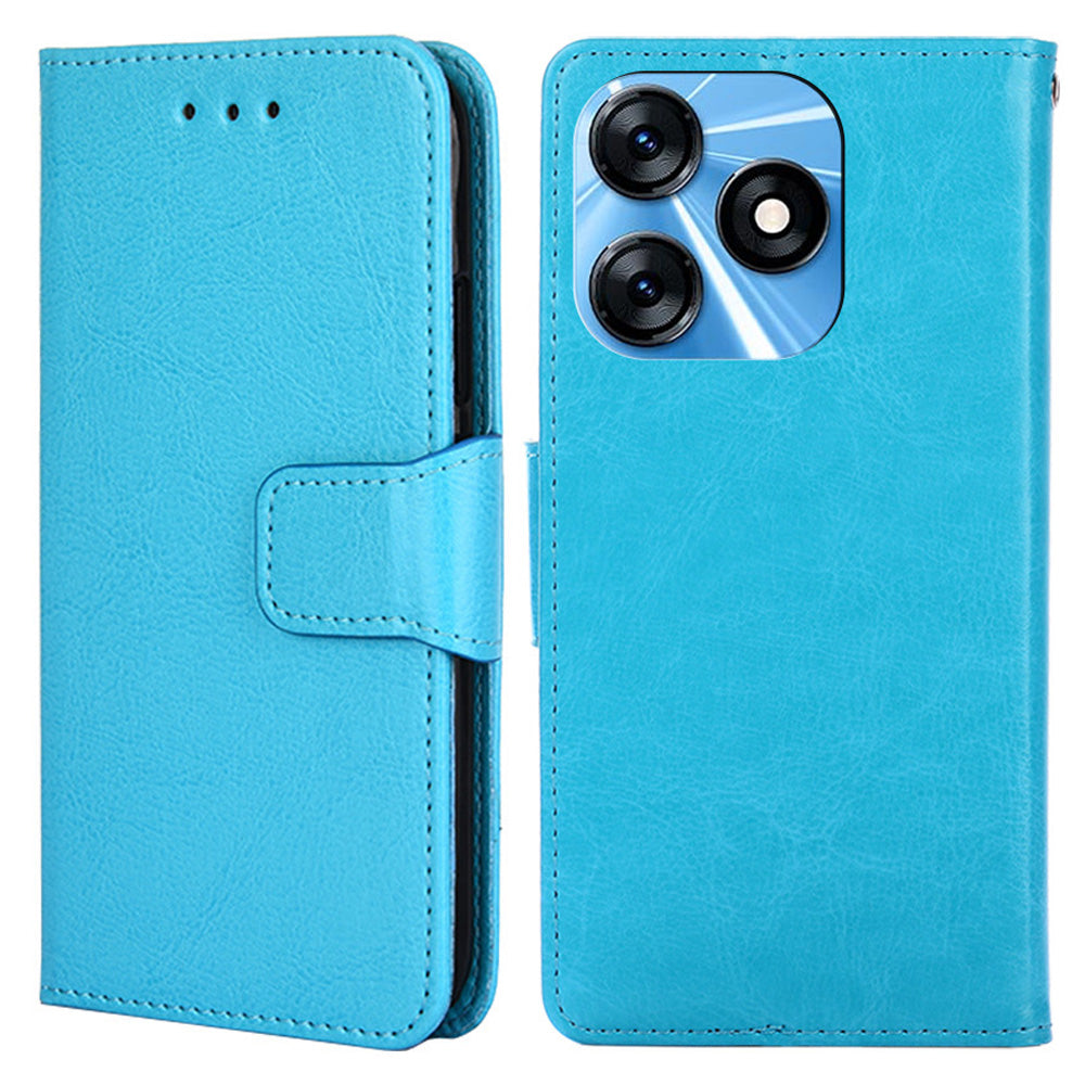 For Tecno Spark 10 4G PU Leather Wallet Phone Case Protective Cover with Stand