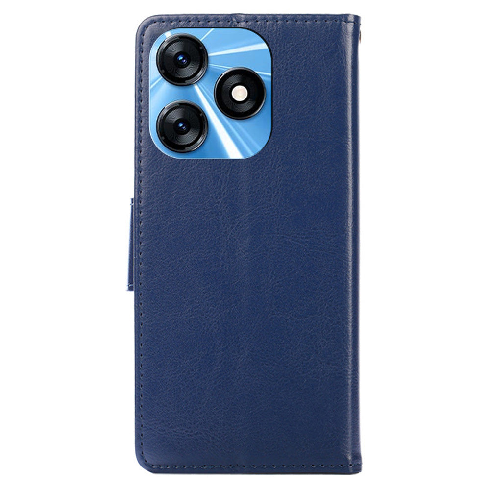 For Tecno Spark 10 4G PU Leather Wallet Phone Case Protective Cover with Stand