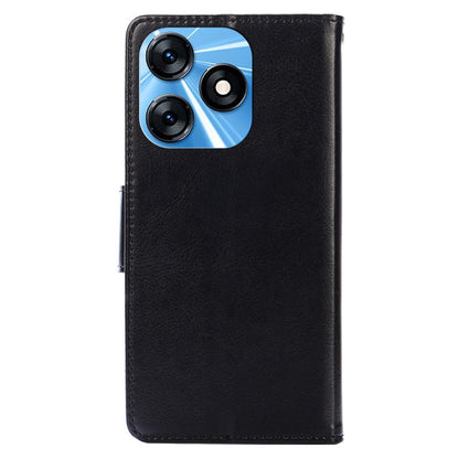 For Tecno Spark 10 4G PU Leather Wallet Phone Case Protective Cover with Stand