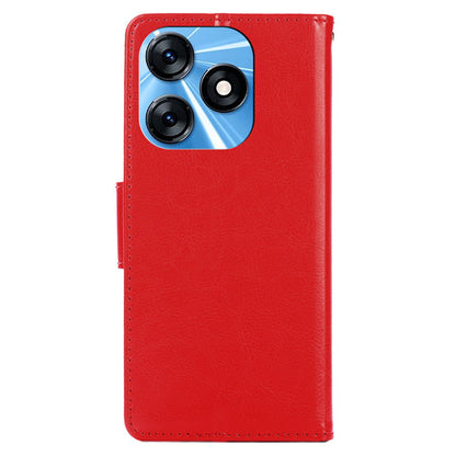 For Tecno Spark 10 4G PU Leather Wallet Phone Case Protective Cover with Stand