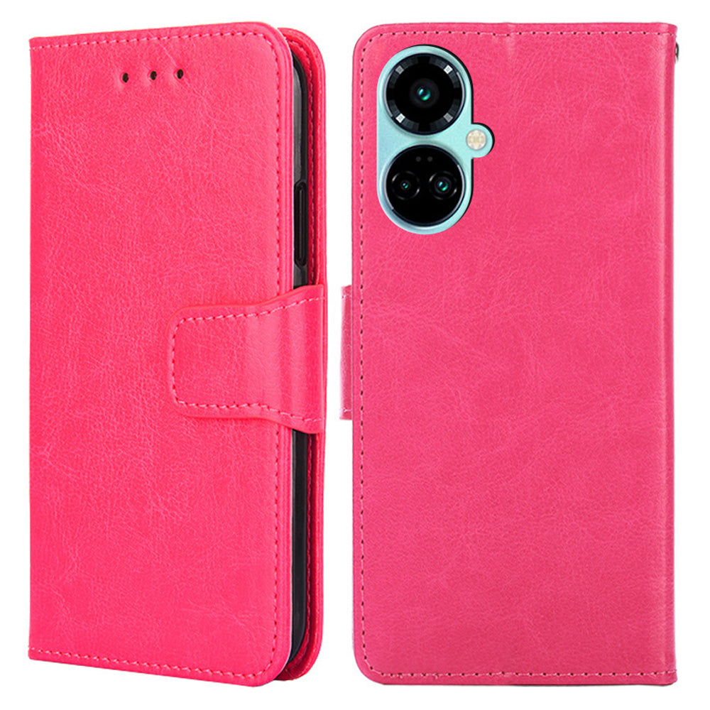 For Tecno Camon 19 4G / 19 Pro 4G Anti-drop Cover PU Leather Wallet Stand Phone Case