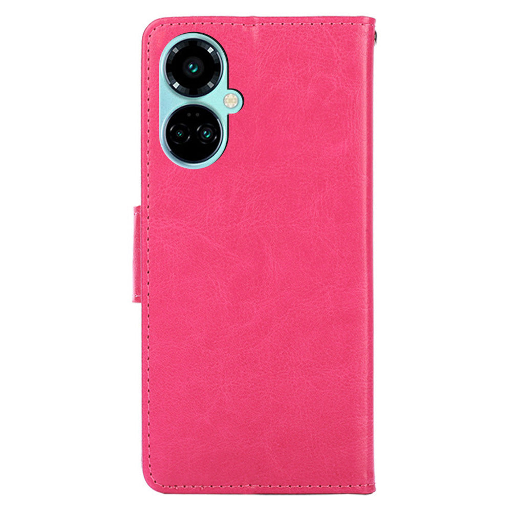 For Tecno Camon 19 4G / 19 Pro 4G Anti-drop Cover PU Leather Wallet Stand Phone Case