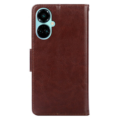 For Tecno Camon 19 4G / 19 Pro 4G Anti-drop Cover PU Leather Wallet Stand Phone Case