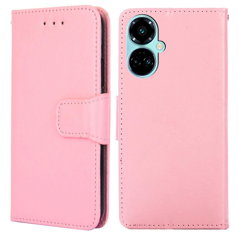 For Tecno Camon 19 4G / 19 Pro 4G Anti-drop Cover PU Leather Wallet Stand Phone Case