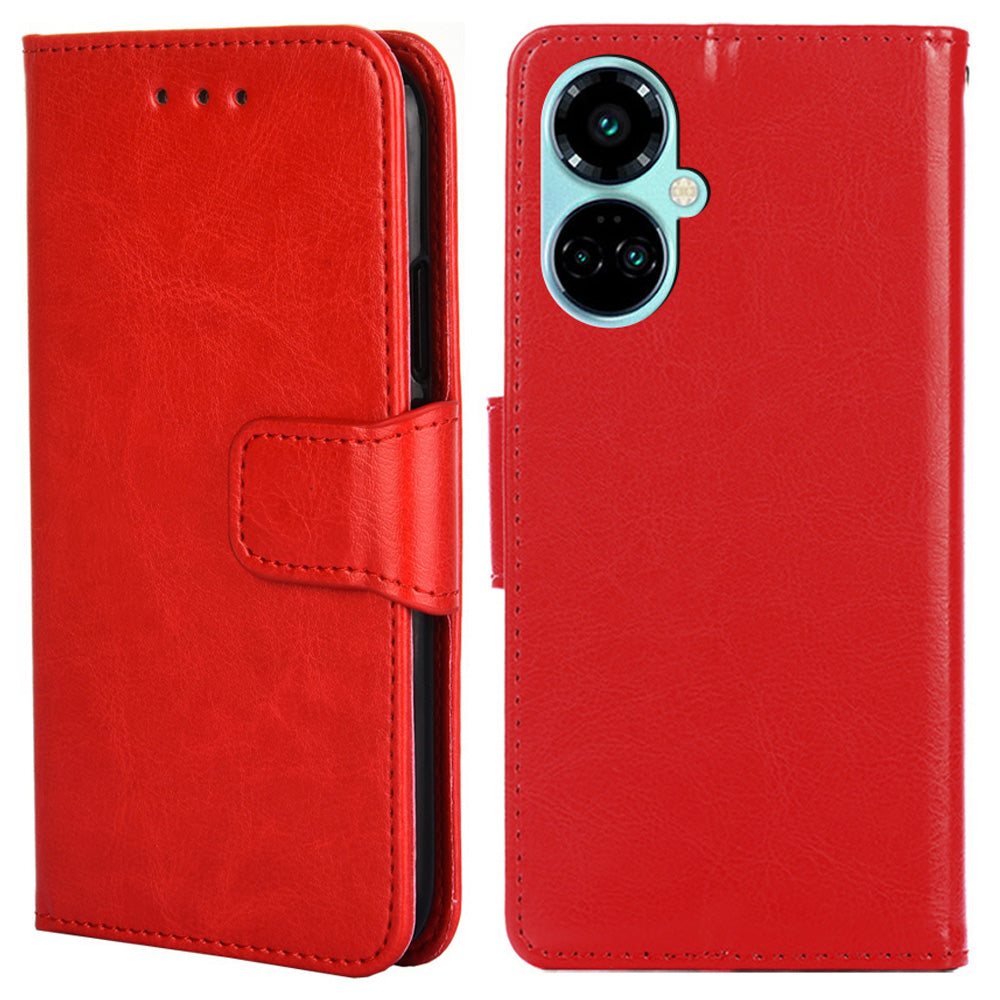 For Tecno Camon 19 4G / 19 Pro 4G Anti-drop Cover PU Leather Wallet Stand Phone Case