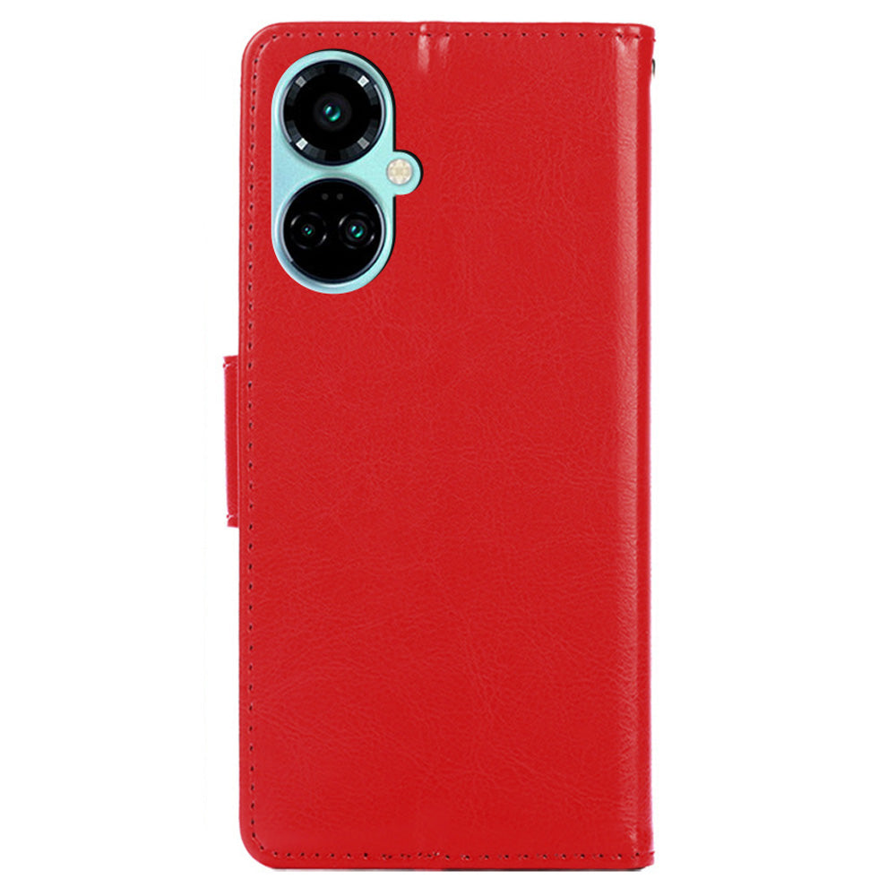 For Tecno Camon 19 4G / 19 Pro 4G Anti-drop Cover PU Leather Wallet Stand Phone Case