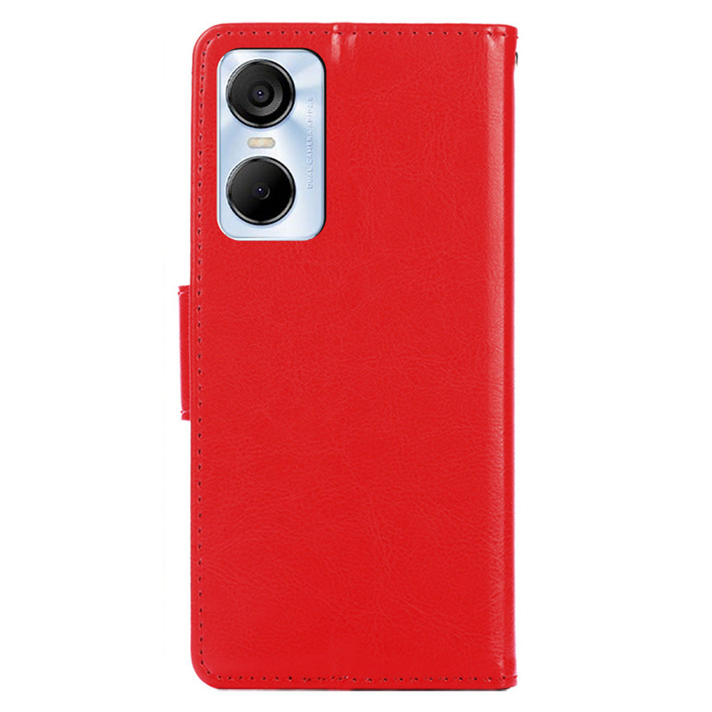 For Tecno Pop 6 Pro 4G Leather Stand Phone Case Full Protection Wallet Cover