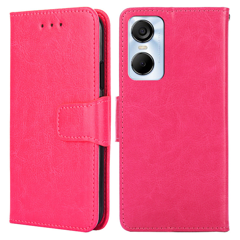 For Tecno Pop 6 Pro 4G Leather Stand Phone Case Full Protection Wallet Cover