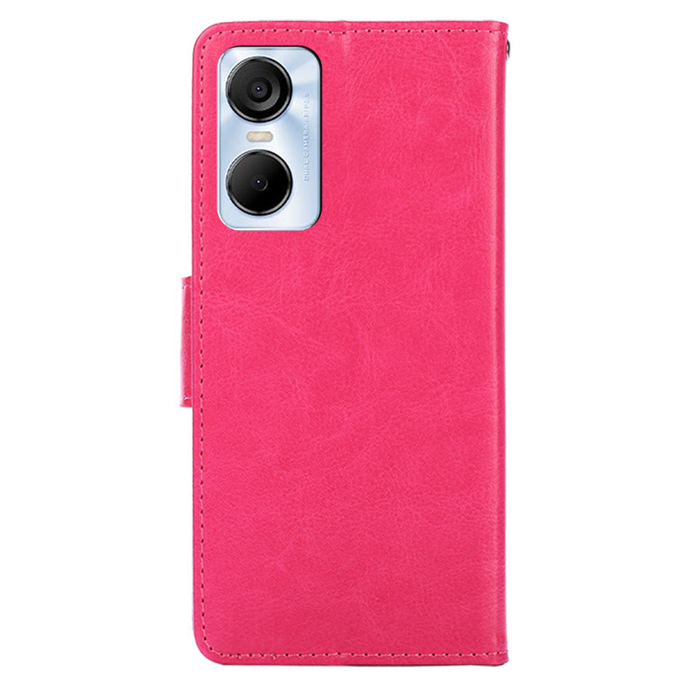 For Tecno Pop 6 Pro 4G Leather Stand Phone Case Full Protection Wallet Cover