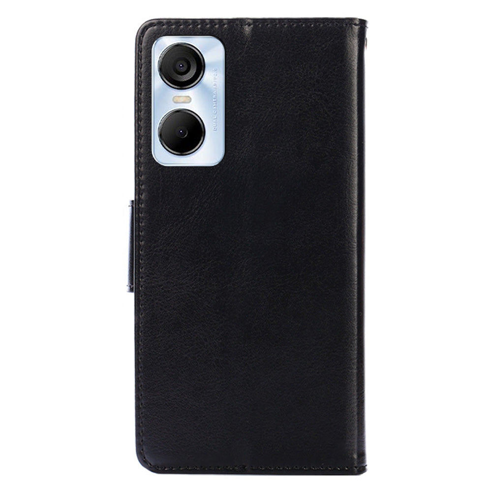 For Tecno Pop 6 Pro 4G Leather Stand Phone Case Full Protection Wallet Cover