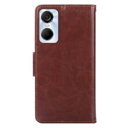 For Tecno Pop 6 Pro 4G Leather Stand Phone Case Full Protection Wallet Cover