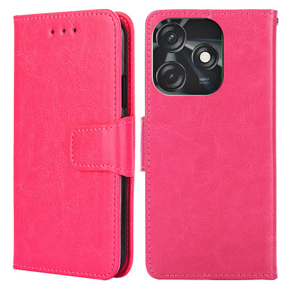 Anti-Drop Cover for Tecno Spark 10C 4G , PU Leather Phone Wallet Case with Stand