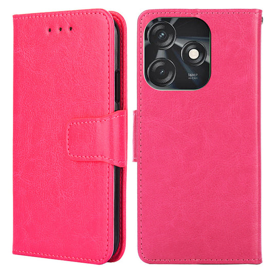 Anti-Drop Cover for Tecno Spark 10C 4G , PU Leather Phone Wallet Case with Stand