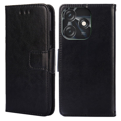 Anti-Drop Cover for Tecno Spark 10C 4G , PU Leather Phone Wallet Case with Stand