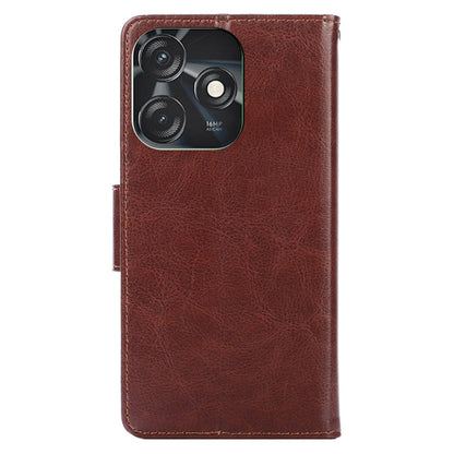 Anti-Drop Cover for Tecno Spark 10C 4G , PU Leather Phone Wallet Case with Stand