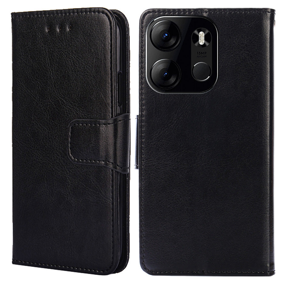 For Tecno Spark Go 2023 4G Leather Wallet Protective Case Flip Stand Phone Shell