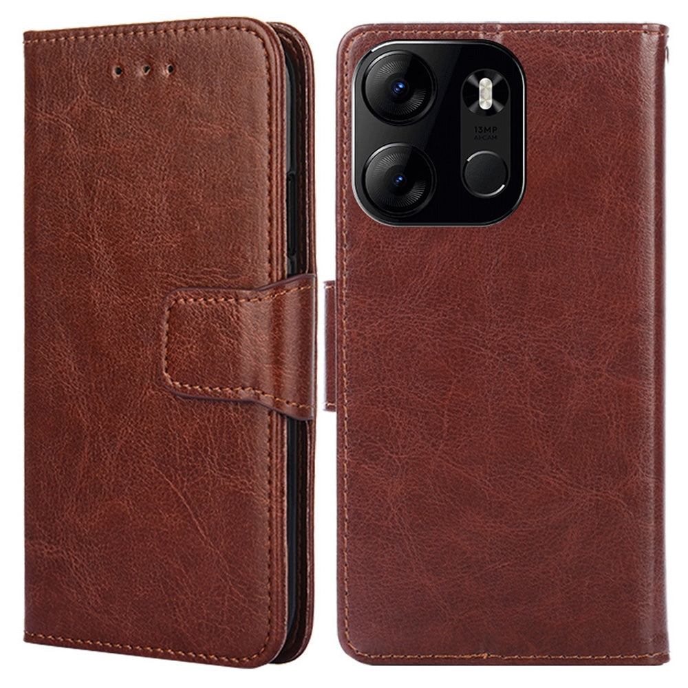 For Tecno Spark Go 2023 4G Leather Wallet Protective Case Flip Stand Phone Shell