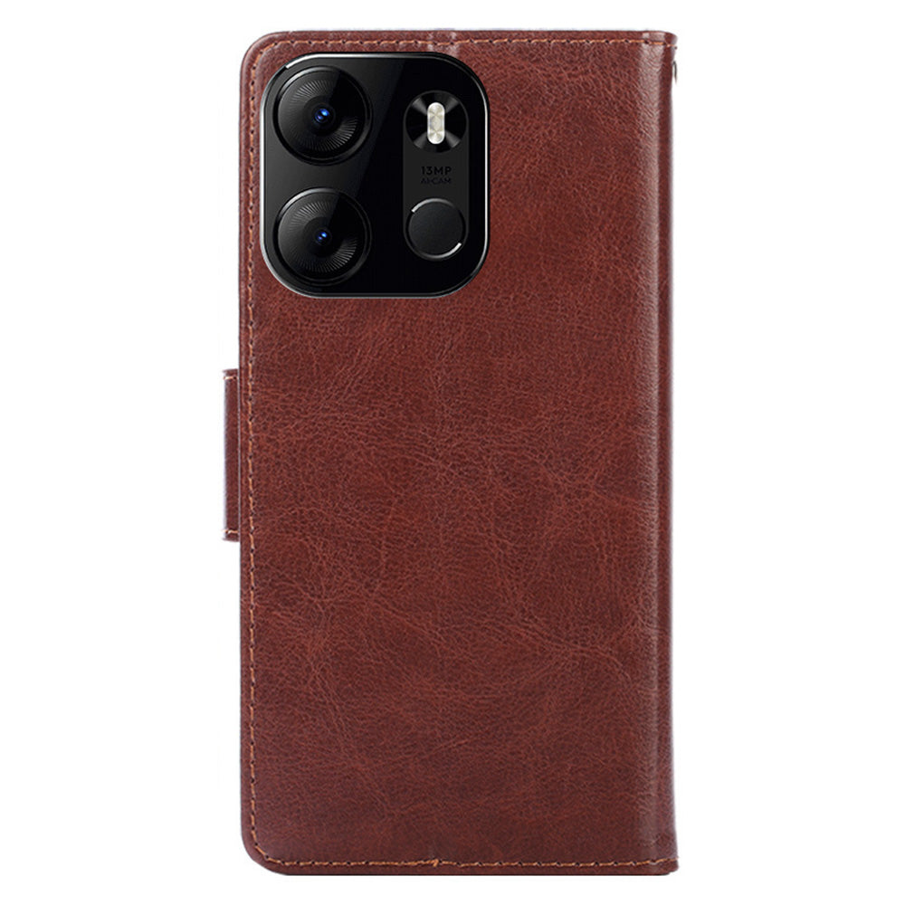 For Tecno Spark Go 2023 4G Leather Wallet Protective Case Flip Stand Phone Shell