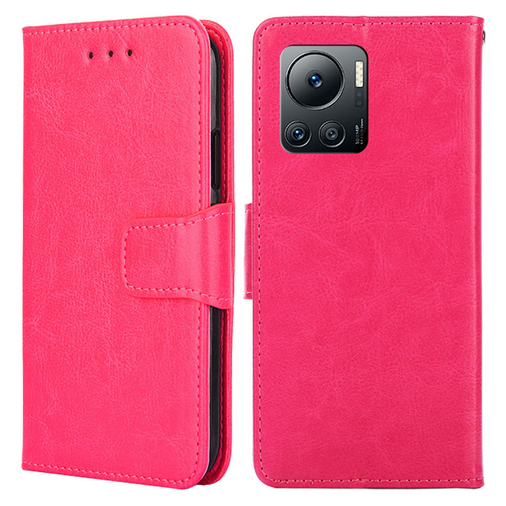 For Infinix Note 12 VIP 4G Phone Protective Case Leather Wallet Cover with Stand