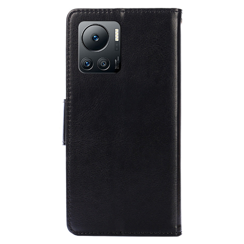 For Infinix Note 12 VIP 4G Phone Protective Case Leather Wallet Cover with Stand