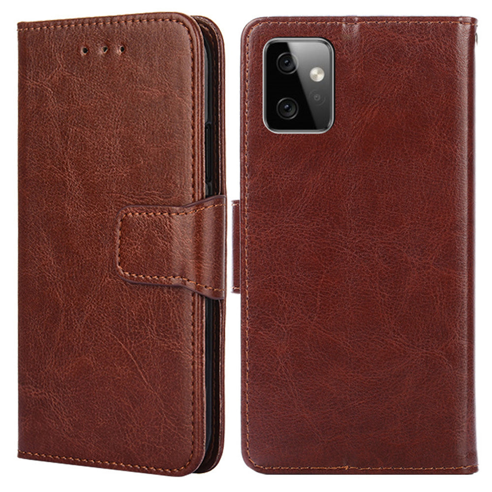 For Motorola Moto G Power 5G Wallet Phone Case Protective Leather Flip Cover with Stand