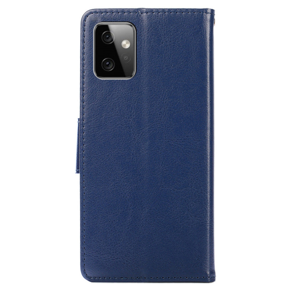 For Motorola Moto G Power 5G Wallet Phone Case Protective Leather Flip Cover with Stand