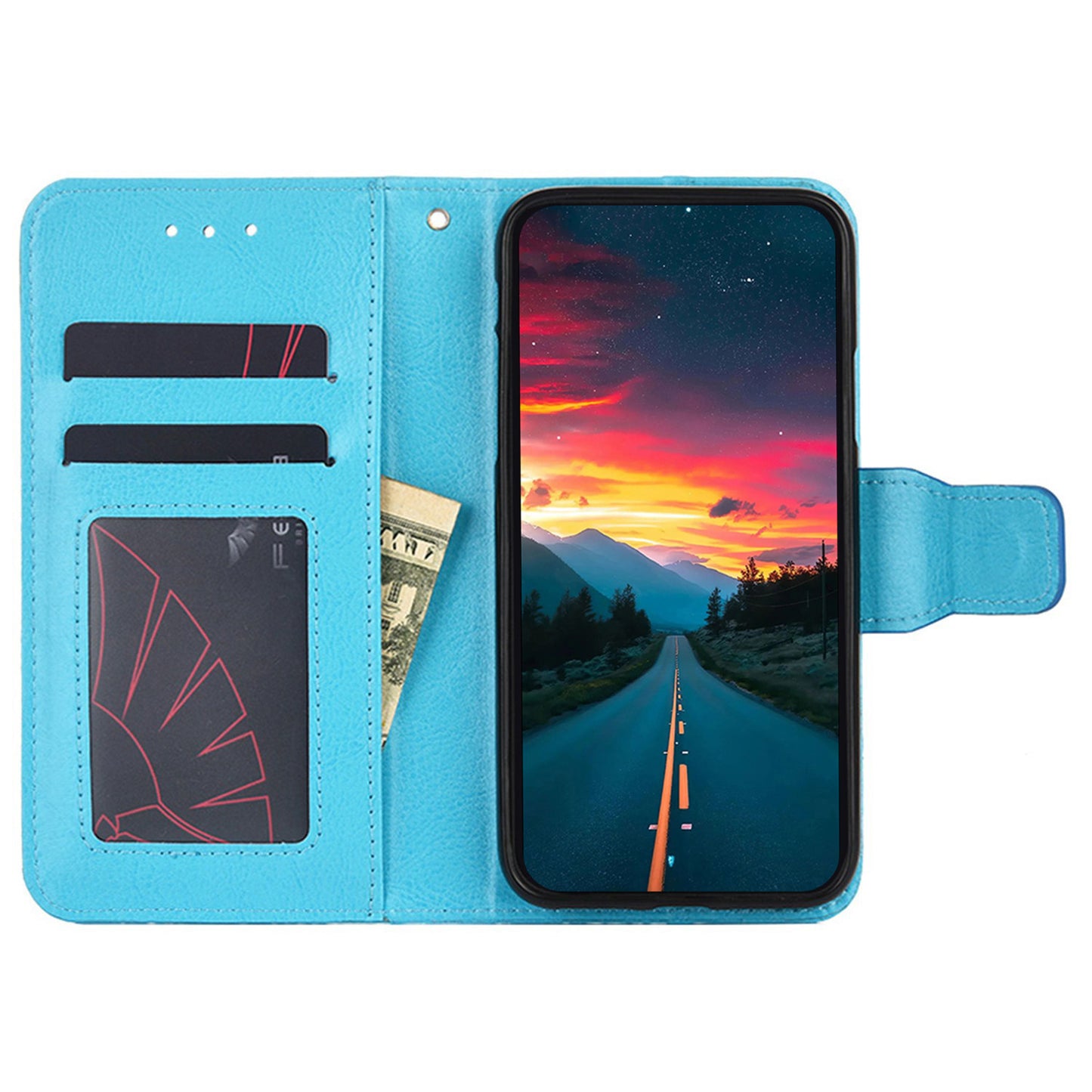Shockproof Case for Oppo Find X6 Leather Flip Cover Anti-Drop Wallet Phone Case with Stand
