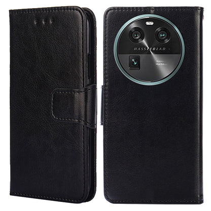 Shockproof Case for Oppo Find X6 Leather Flip Cover Anti-Drop Wallet Phone Case with Stand