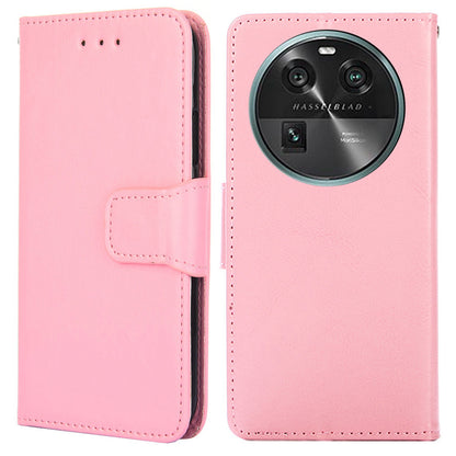 Shockproof Case for Oppo Find X6 Leather Flip Cover Anti-Drop Wallet Phone Case with Stand