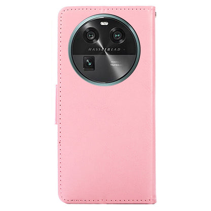 Shockproof Case for Oppo Find X6 Leather Flip Cover Anti-Drop Wallet Phone Case with Stand
