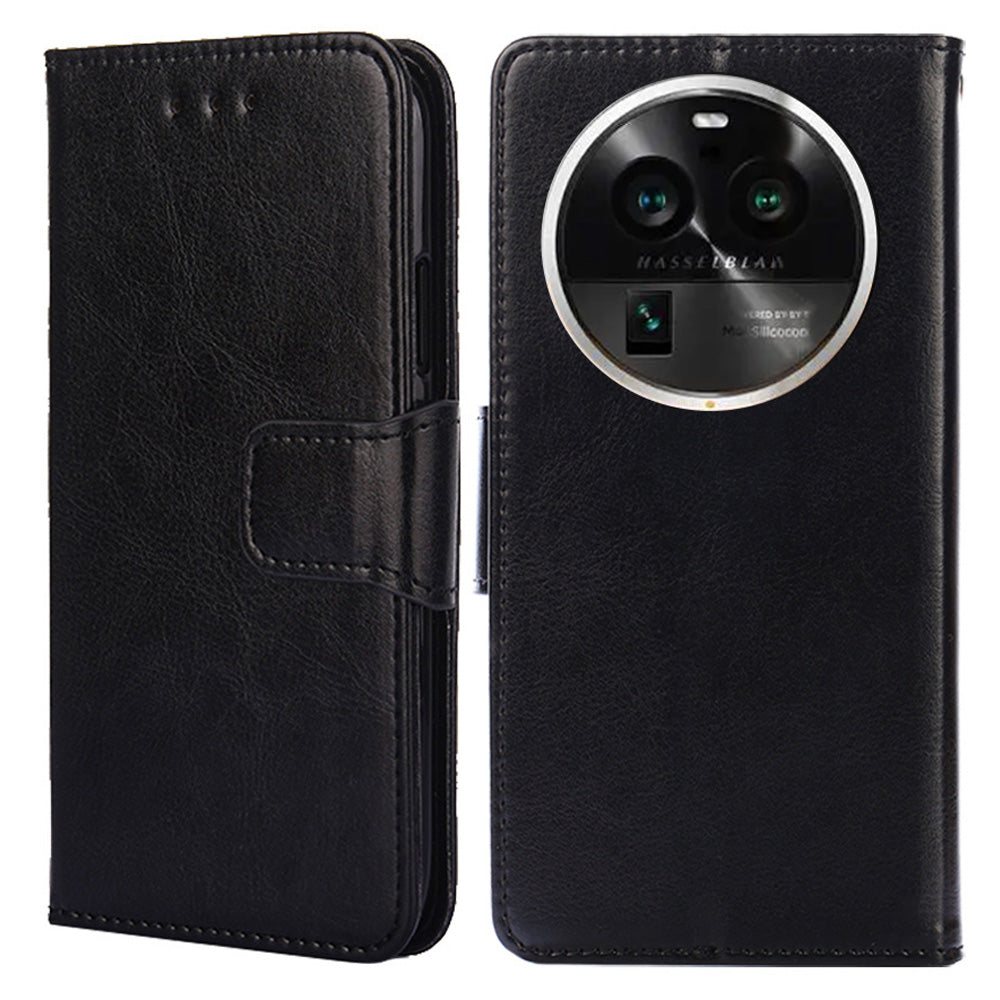Protective Case for Oppo Find X6 Pro Leather Flip Phone Shell Anti-Fall Wallet Phone Case with Stand