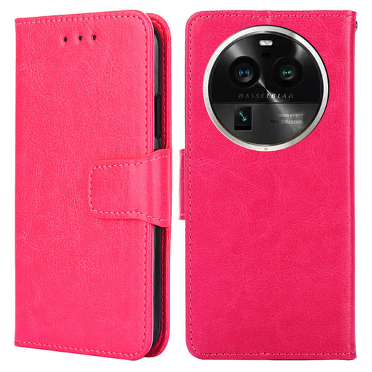 Protective Case for Oppo Find X6 Pro Leather Flip Phone Shell Anti-Fall Wallet Phone Case with Stand
