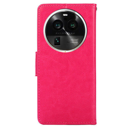 Protective Case for Oppo Find X6 Pro Leather Flip Phone Shell Anti-Fall Wallet Phone Case with Stand