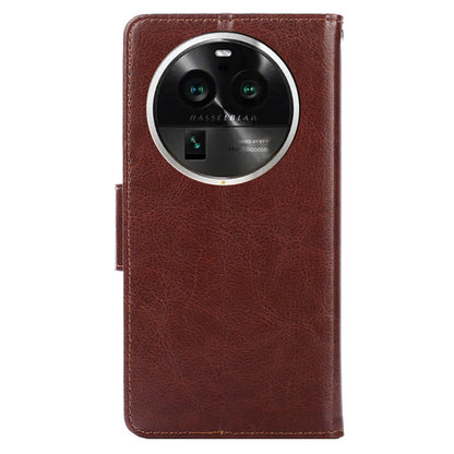 Protective Case for Oppo Find X6 Pro Leather Flip Phone Shell Anti-Fall Wallet Phone Case with Stand