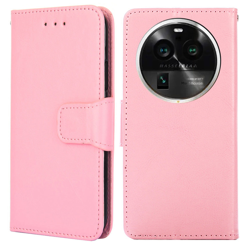 Protective Case for Oppo Find X6 Pro Leather Flip Phone Shell Anti-Fall Wallet Phone Case with Stand