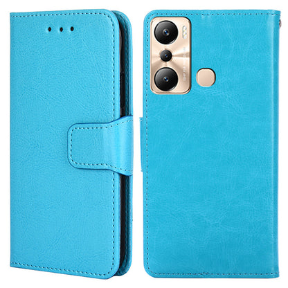 Leather Flip Cover for Infinix Hot 20i 4G Protective Phone Shell Anti-Drop Wallet Phone Case with Stand