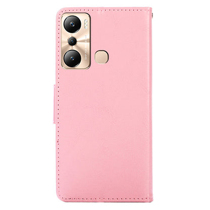 Leather Flip Cover for Infinix Hot 20i 4G Protective Phone Shell Anti-Drop Wallet Phone Case with Stand