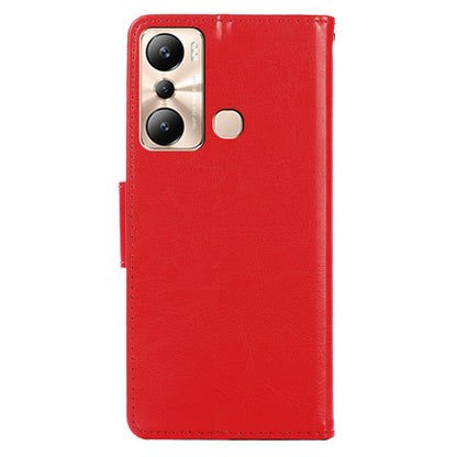 Leather Flip Cover for Infinix Hot 20i 4G Protective Phone Shell Anti-Drop Wallet Phone Case with Stand