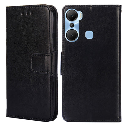 Leather Flip Case for Infinix Hot 12 Pro 4G Protective Phone Shell Anti-Drop Wallet Phone Case with Stand
