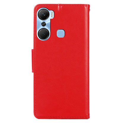 Leather Flip Case for Infinix Hot 12 Pro 4G Protective Phone Shell Anti-Drop Wallet Phone Case with Stand