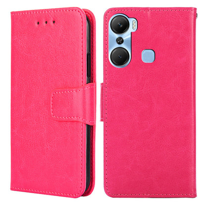 Leather Flip Case for Infinix Hot 12 Pro 4G Protective Phone Shell Anti-Drop Wallet Phone Case with Stand