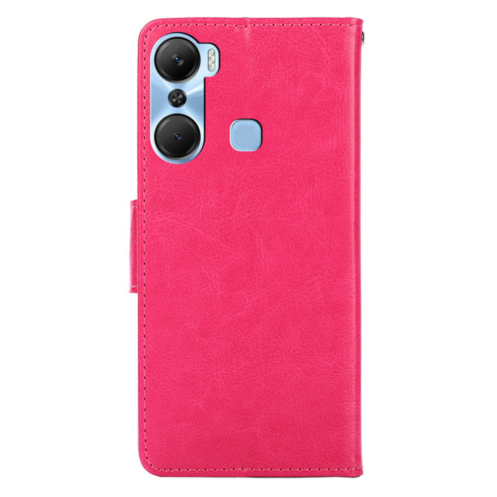 Leather Flip Case for Infinix Hot 12 Pro 4G Protective Phone Shell Anti-Drop Wallet Phone Case with Stand