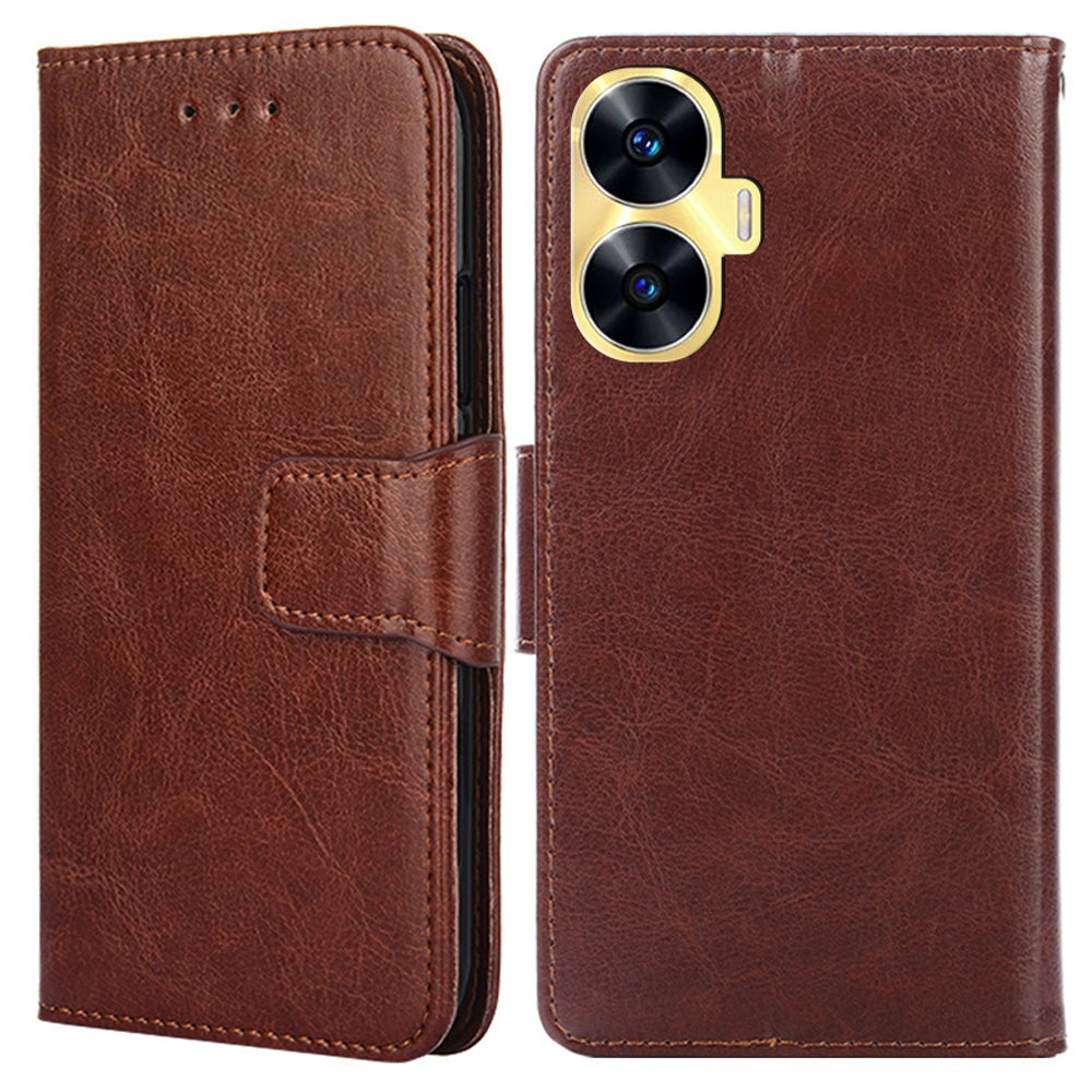 For Realme C55 Full Protection Phone Case Leather Wallet Stand Flip Cover