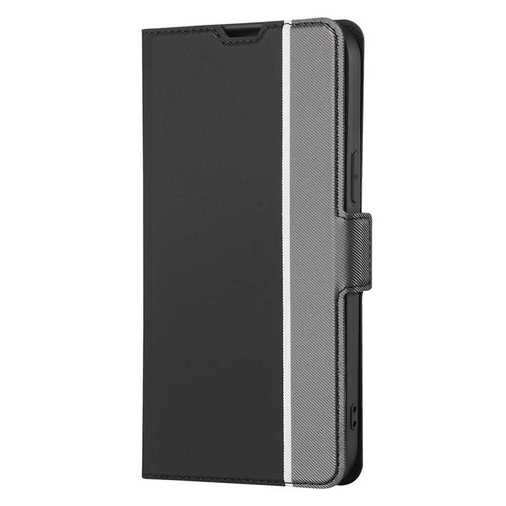 For Honor Magic5 Smartphone Cover Twill Texture Magnetic Closure Stand PU Leather Phone Case
